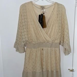 Bella Ella Boutique Cream Dress